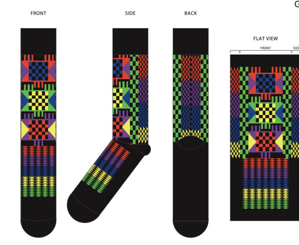 Colourful crew socks 41-46 One Size